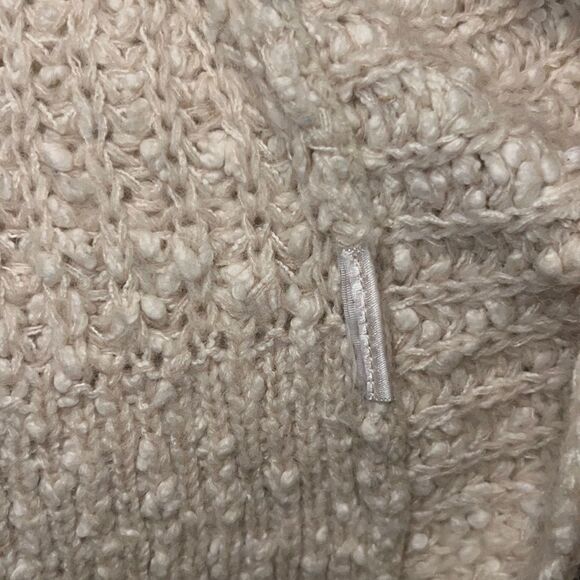 ✨ Anthropologie Moth Cream Chunky Knit Pullover Sweater Side Zipper✨ - Picture 9 of 9